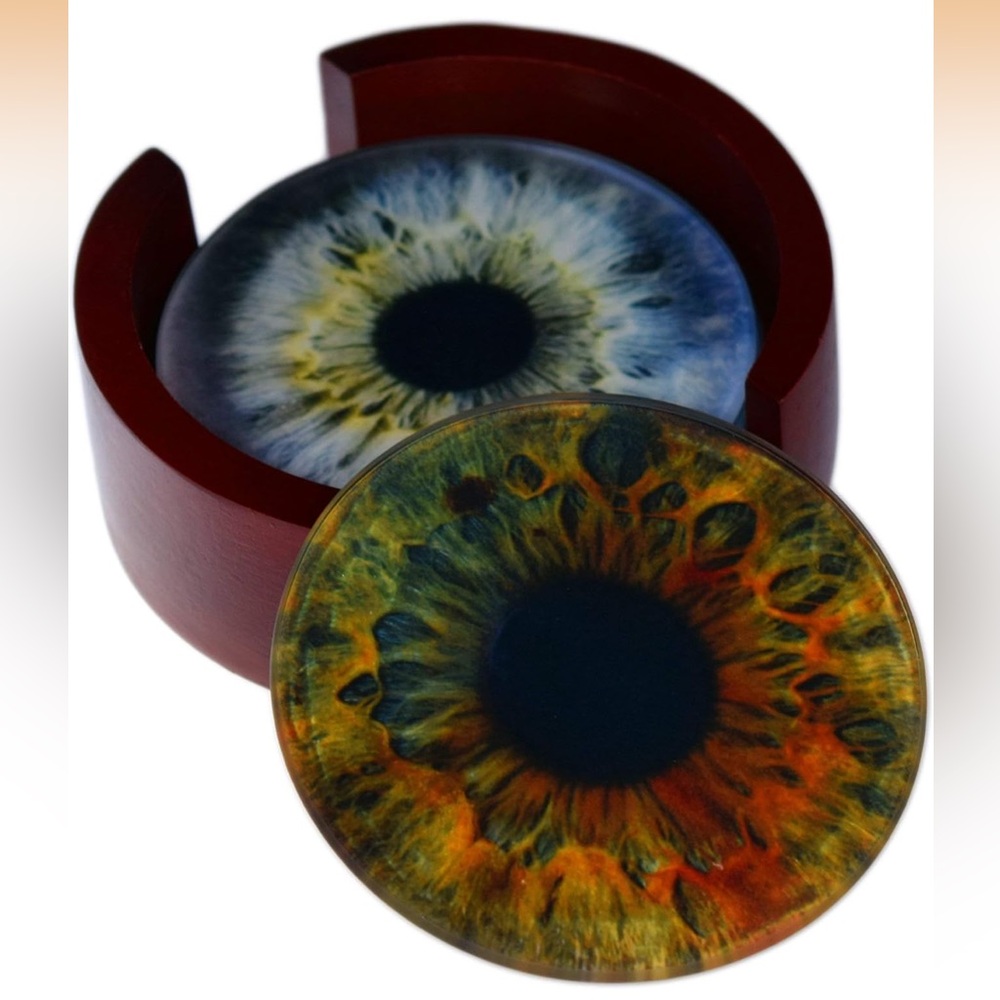 Colorful Eye Design Coasters